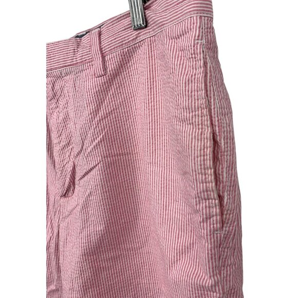 Banana Republic Aiden Club Short 34 Pink White Stripe Cotton Walking Preppy EUC - Picture 2 of 7